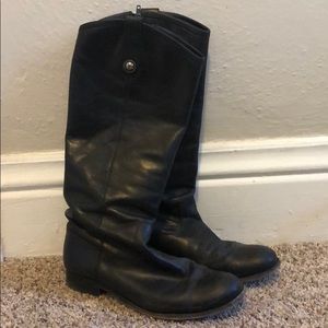 Frye Melissa Buttoned Riding Button Black